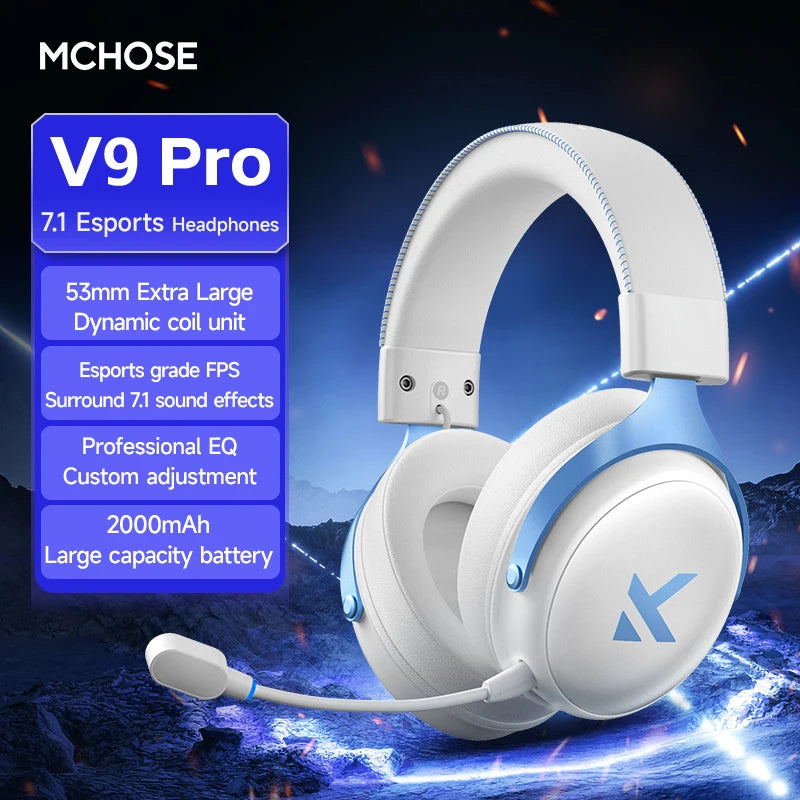MCHOSE V9 pro E-Sports Headset with Microphone USB Wireless Channel Surround Sound