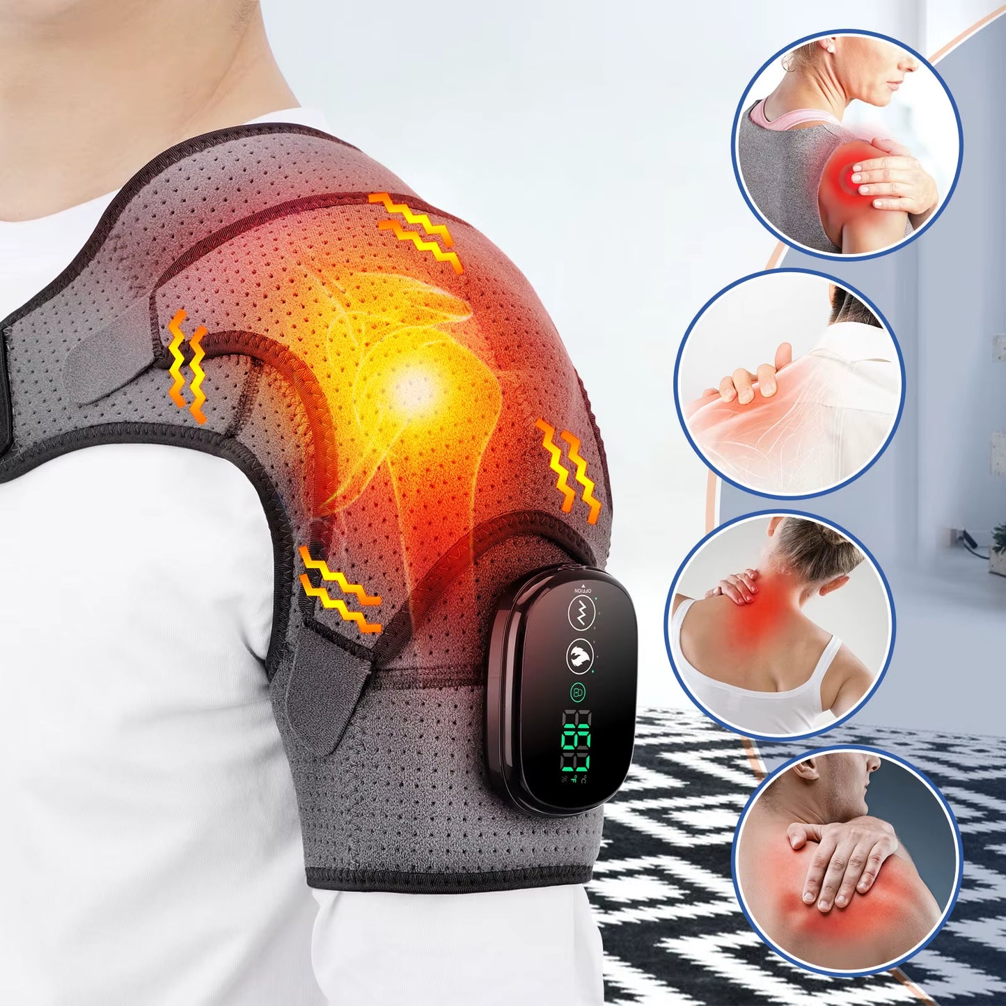 ThermaRelief™ – Electric Heated Shoulder & Knee Massager