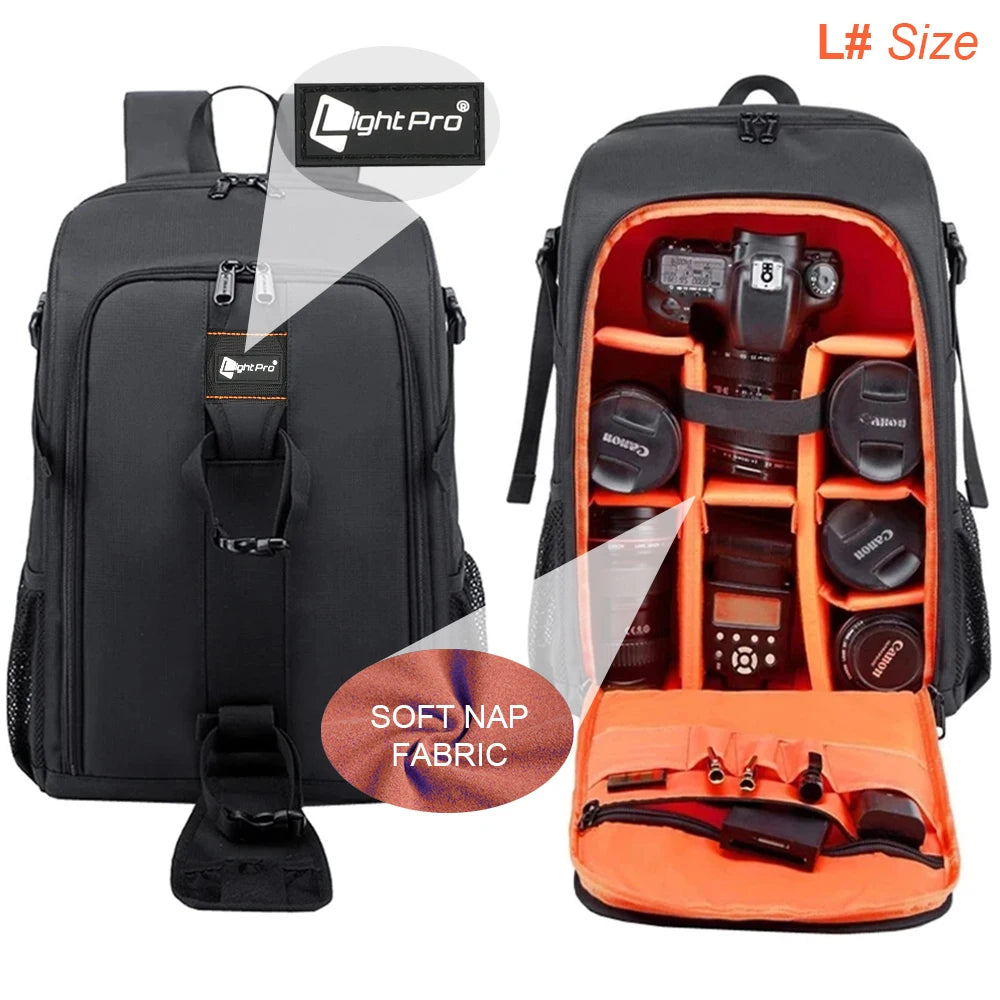 Big Capacity Photography Camera Waterproof Shoulders Backpack