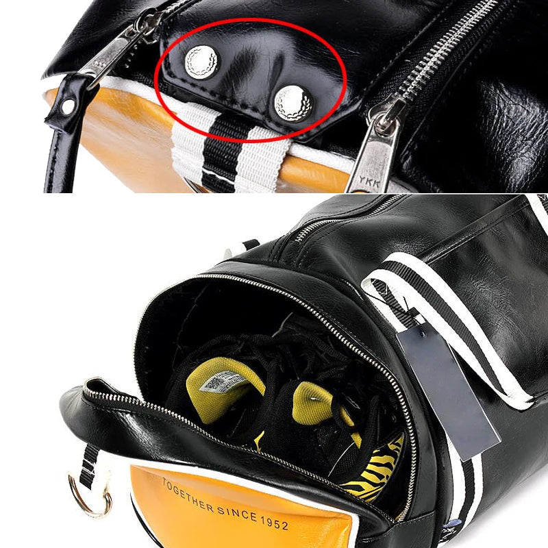 Sport Gym Bag/Shoulder Bags With Shoes Storage Pocket Waterproof Leather Travel Bag