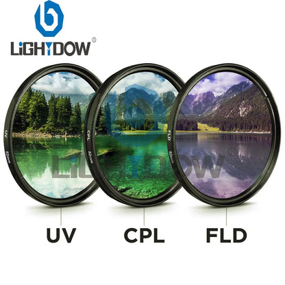 3 in 1 Lens Filter Set with Bag for Cannon