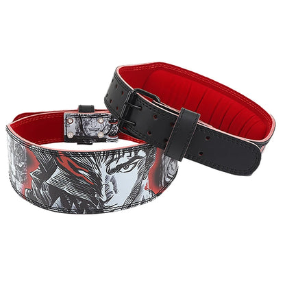 New PU Leather Velvet Weightlifting Fitness Belt With Anime Personalized Design