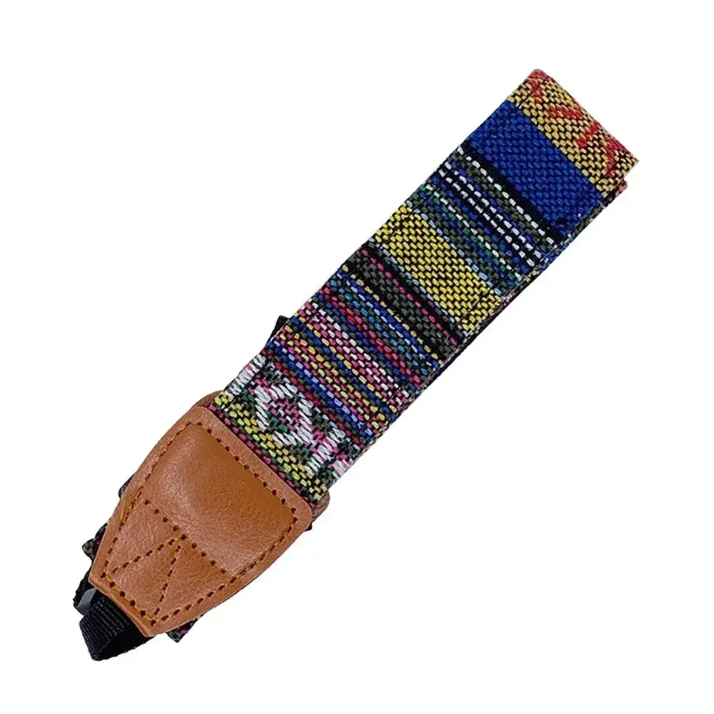 Adjustable Camera Neck Strap Belt Leather Retro Ethnic Style