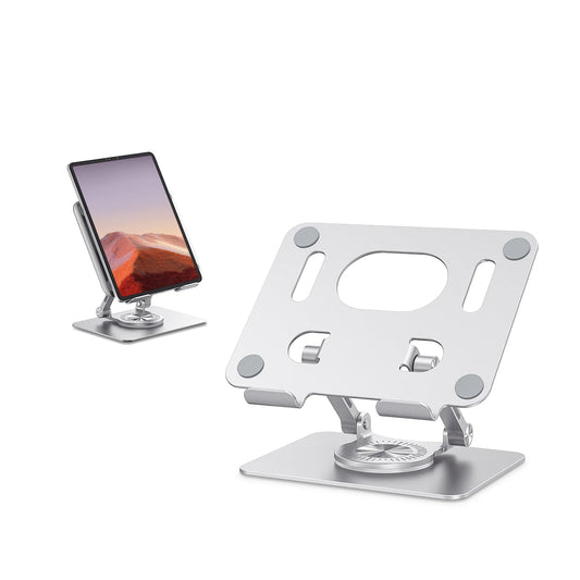ST02 Tablet Stand Adjustable with 360 Swivel Base Aluminum Tablet Stand