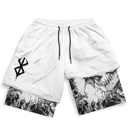 Berserk Print 2 in 1 Running Shorts