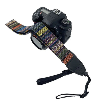 Adjustable Camera Neck Strap Belt Leather Retro Ethnic Style