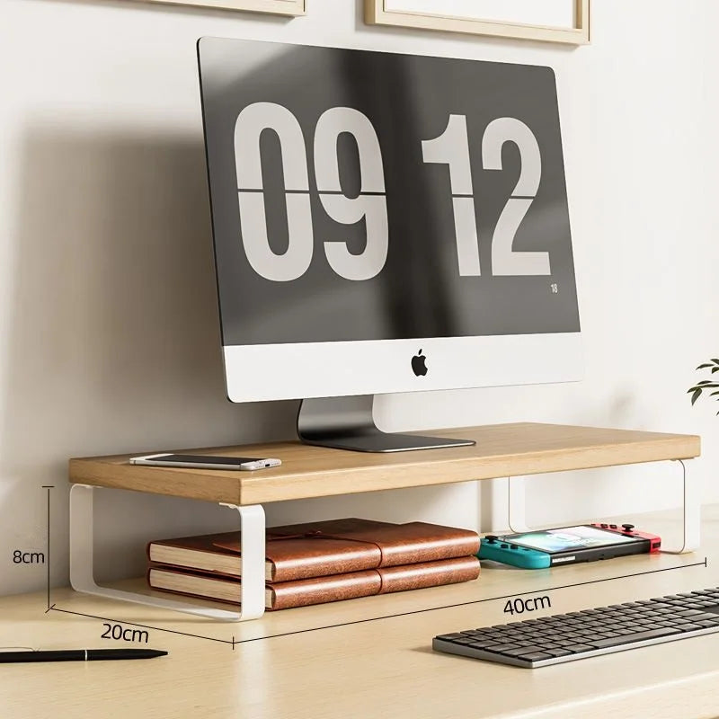 Computer Monitor Elevated Monitor Base Home Office Storage Rack
