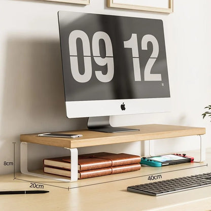Computer Monitor Elevated Monitor Base Home Office Storage Rack