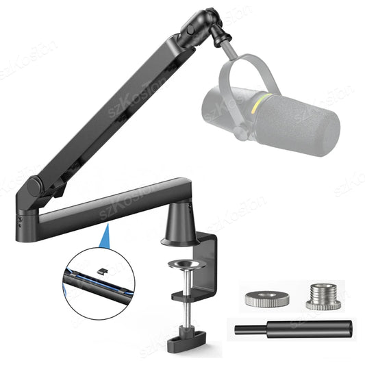 Professional Studio Low Profile Mic Arm with Extended Riser