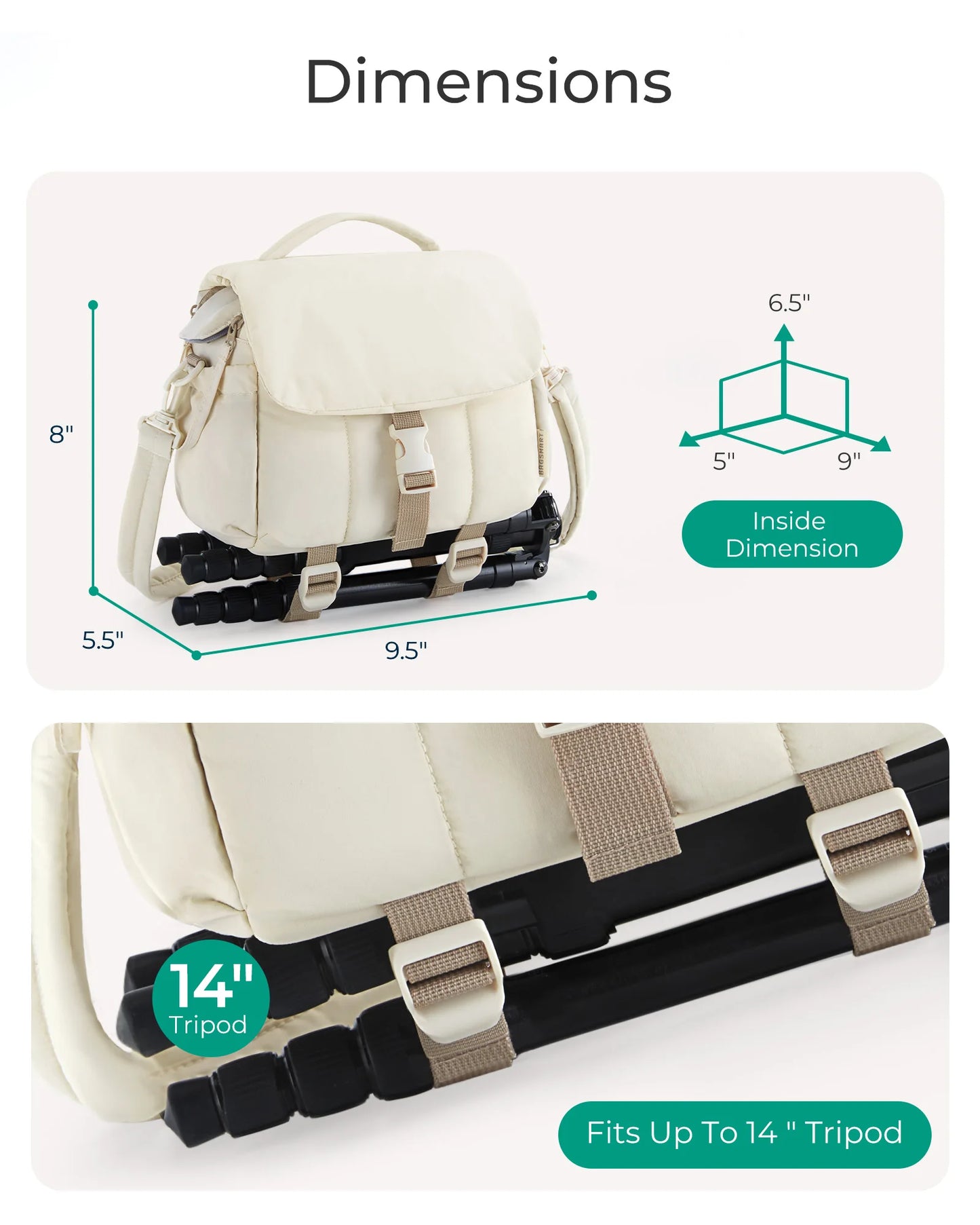 BAGSMART Camera Bag Photographer with Rain Cover Tripod Holder DSLR Canon