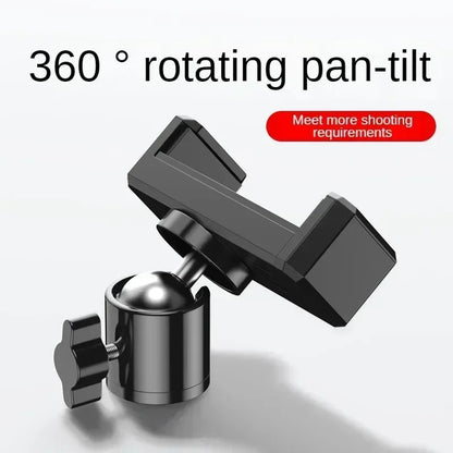 160 cm metal tripod stand for live streaming, with phone holder and light support.