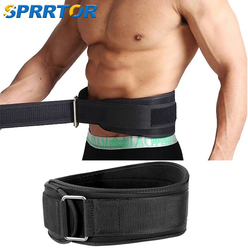 Adjustable gym weightlifting belt for back and waist support
