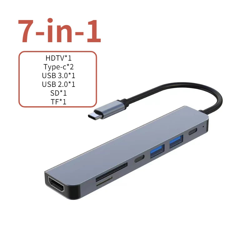 USB C Hub to 4K HDMI-Compatible USB 3.0 2.0 Type C