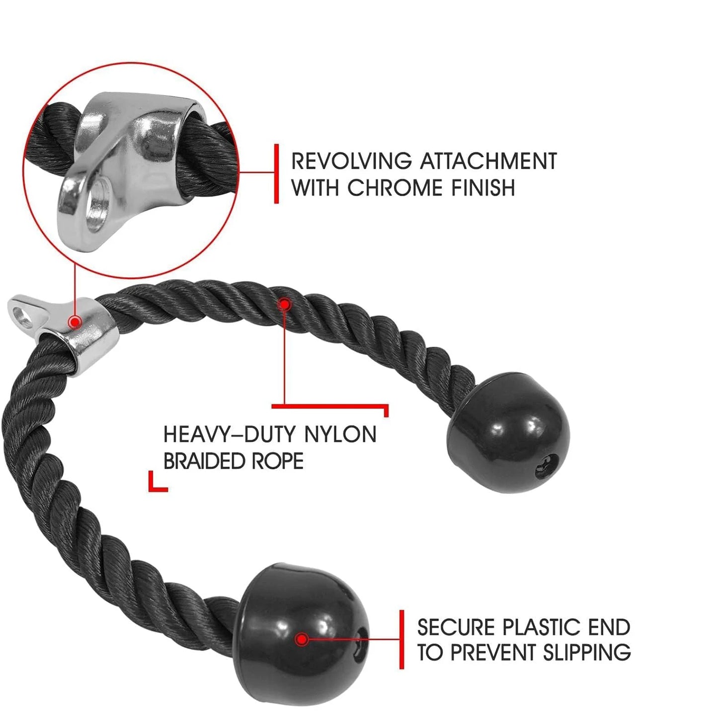 Triceps Rope Pull Down Cable Rope