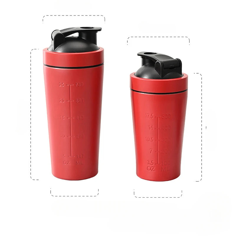 1pcs Stainless Steel Protein Powder Shaker Bottle