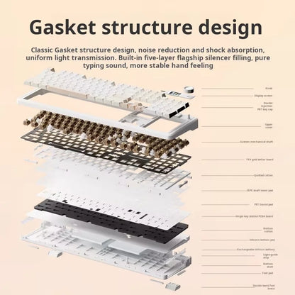 AULA F108Pro/F108 Wireless Bluetooth multi-functional display, RGB lighting effects