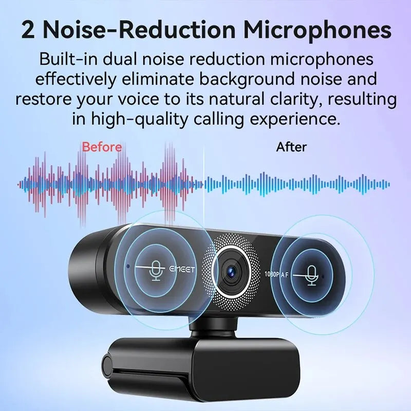 4K Webcam Autofocus USB Computer Camera for Living/ Video Call/ Conference