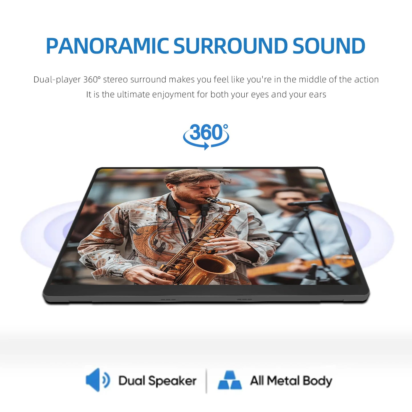 ZSUS 10.5-Inch Portable Monitor 1280P 100%sRGB 15:10 Low Blue Light For XBox PS4 / 5 Switch Cell Phone PC Loptop Extension