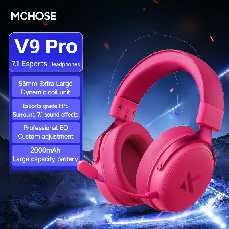 MCHOSE V9 pro E-Sports Headset with Microphone USB Wireless Channel Surround Sound