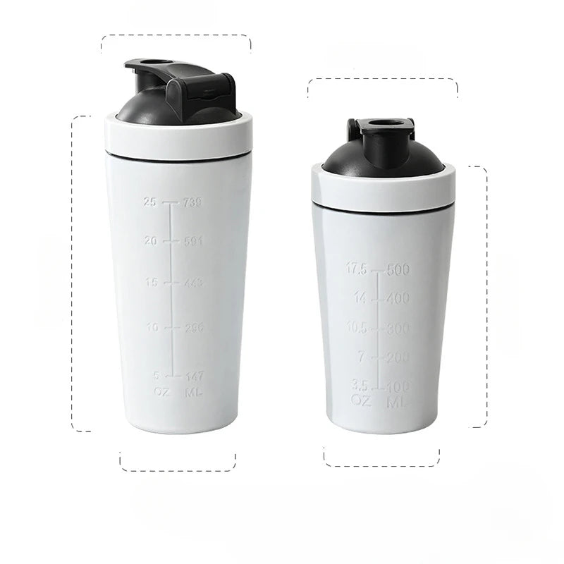 1pcs Stainless Steel Protein Powder Shaker Bottle