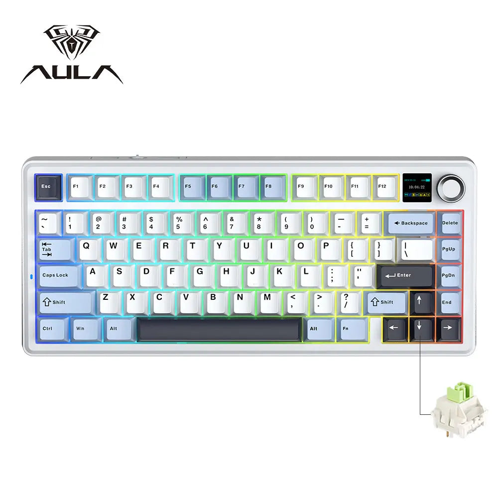 AULA F75 MAX Gaming Wired/Bluetooth/2.4G Hot-Swap RGB