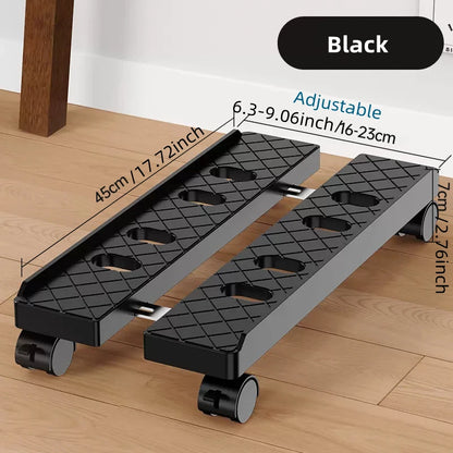Adjustable Mobile PC Tower Stand with Wheels
