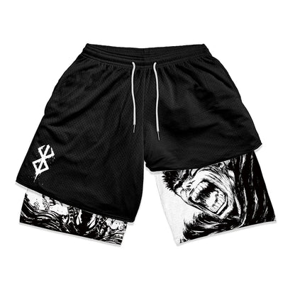 Berserk Print 2 in 1 Running Shorts