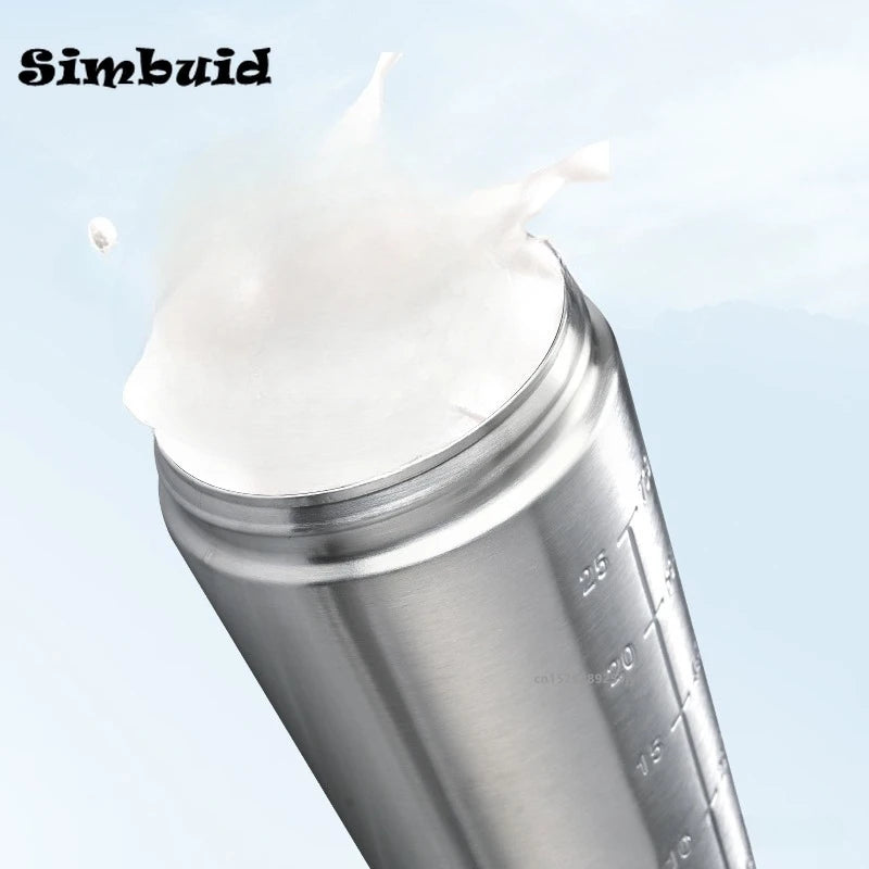 1pcs Stainless Steel Protein Powder Shaker Bottle