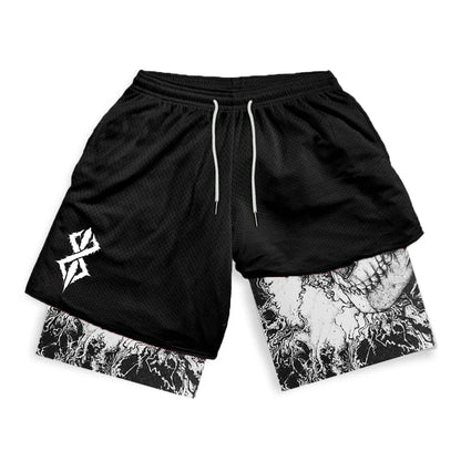 Berserk Print 2 in 1 Running Shorts