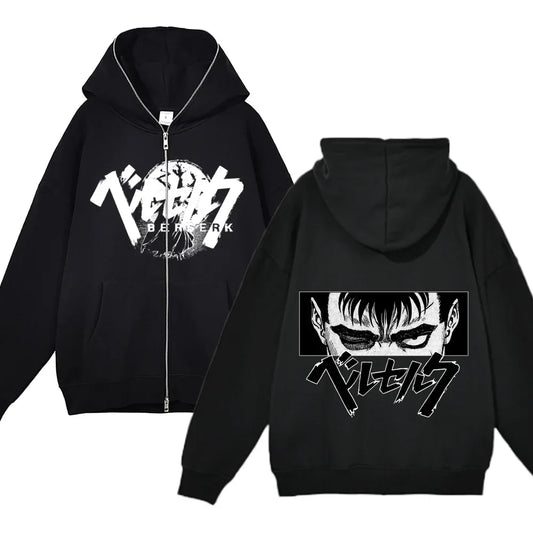 sweatshirt Full Zip Up Berserk Guts