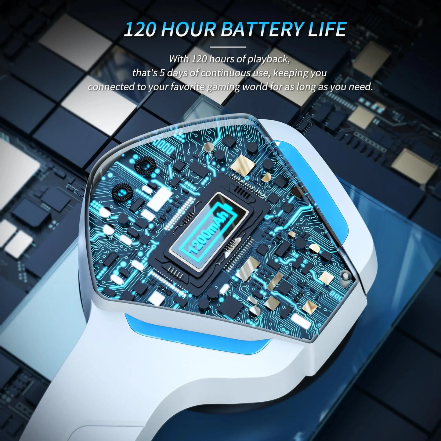 BINNUNE BW01 Wireless Gaming Headset with Mic 2.4G Bluetooth USB