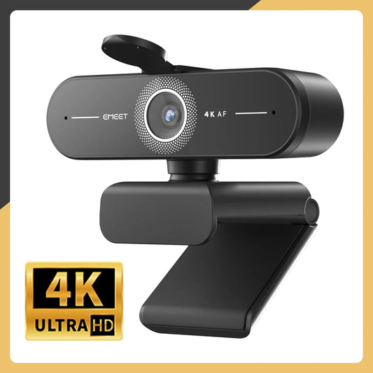 4K Webcam Autofocus USB Computer Camera for Living/ Video Call/ Conference