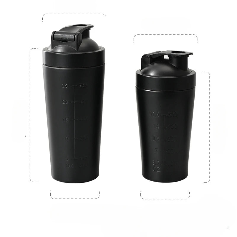 1pcs Stainless Steel Protein Powder Shaker Bottle