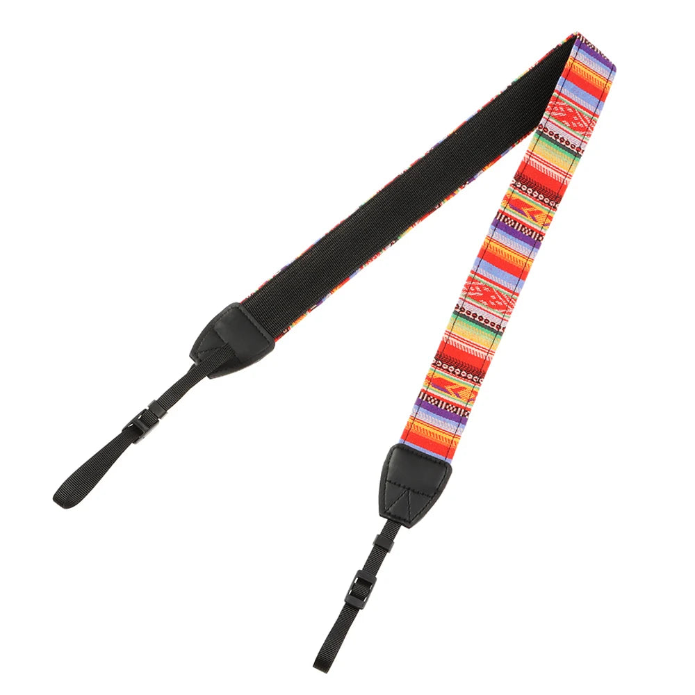 Adjustable Camera Neck Strap Belt Leather Retro Ethnic Style