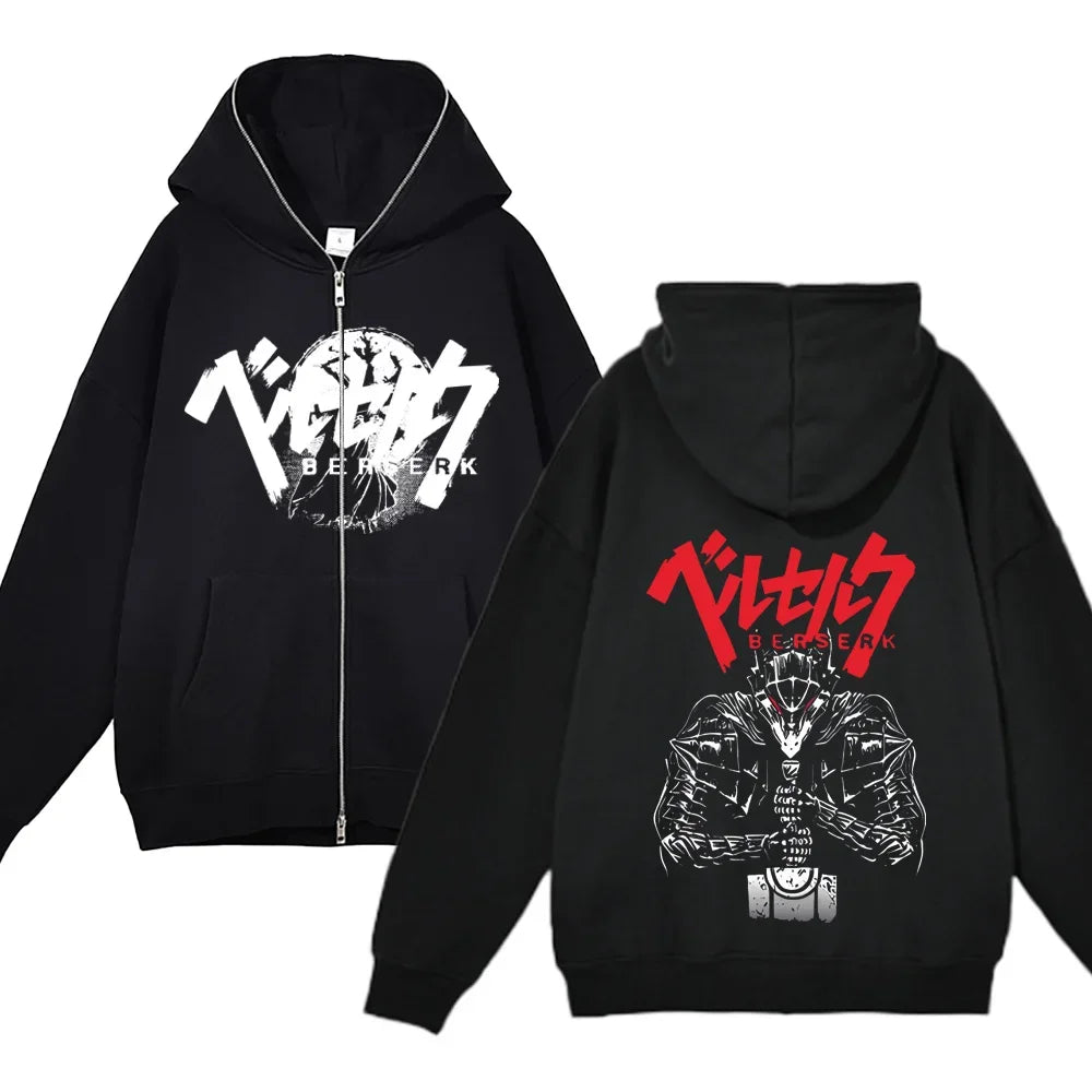 sweatshirt Full Zip Up Berserk Guts