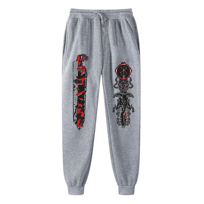 Anime Berserk Print Sweatpants for Men