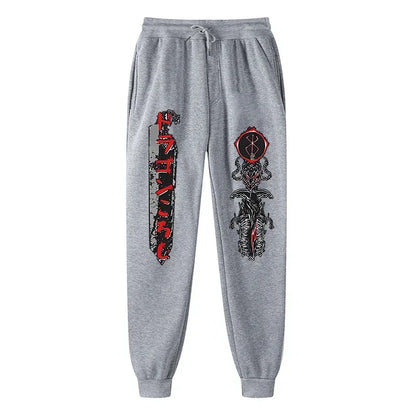 Anime Berserk Print Sweatpants for Men